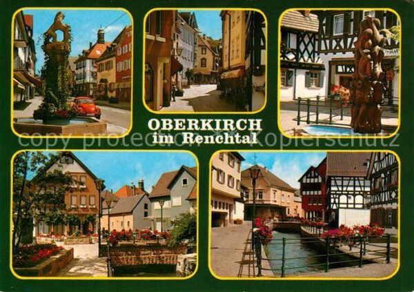 Oberkirch Baden Brunnen Denkmäler Bach Fachwerkhäuser O