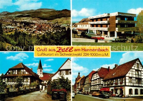 Zell Harmersbach Panorama Fachwerkhäuser Kurklinik Orten