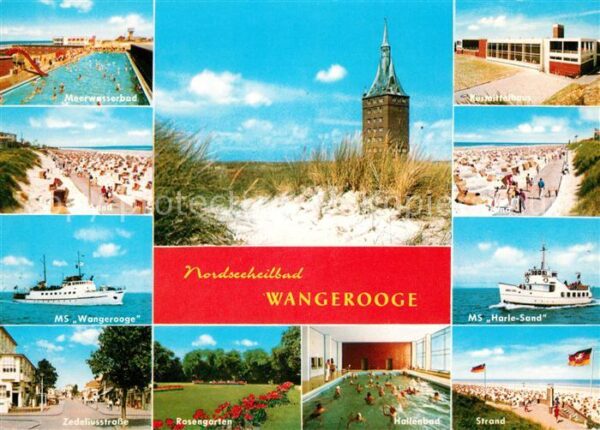 Wangerooge Nordseebad Meerwasserbad MS Wangerooge Strand Kurm