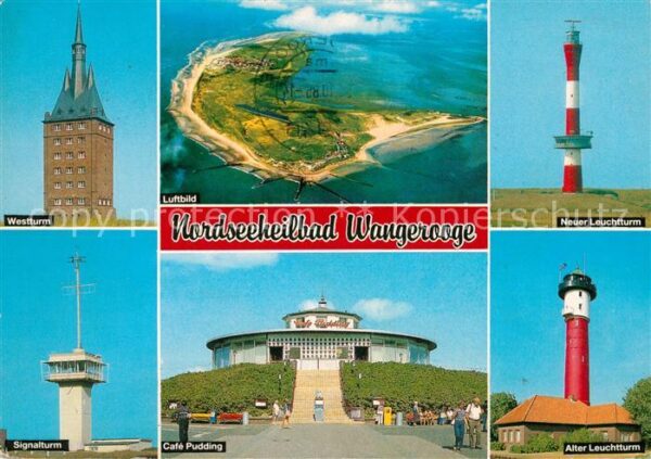 Wangerooge Nordseebad Fliegeraufnahme Westturm Signalturm Caf