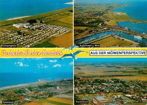 Norden Norddeich Ostfriesland Fliegeraufnahme Campingplatz Kutterhafe