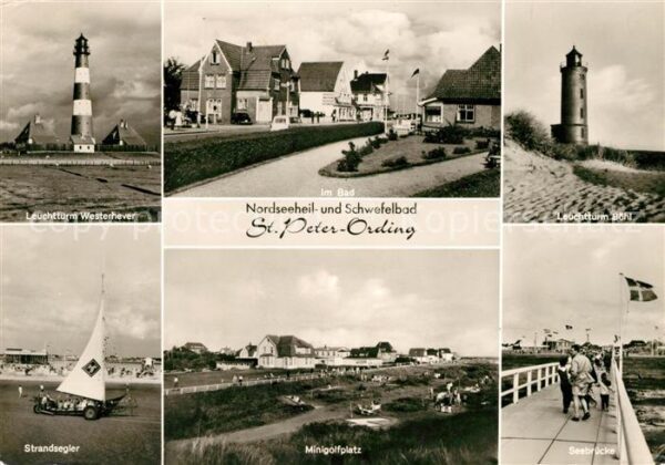 Peter-Ording St Leuchtturm Minigolf Seebrücke Bad