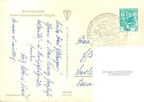 Oberwiesenthal Erzgebirge Wintersportplatz Seilbahn – Bild 2