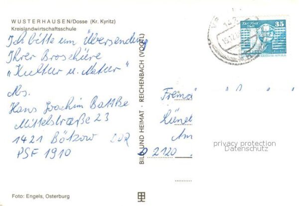 Wusterhausen Dosse Kreislandwirtschaftsschule – Bild 2
