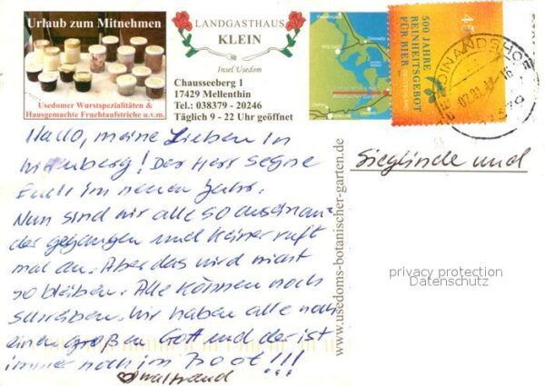 Mellenthin Botanischer Garten Landgasthaus Klein – Bild 2