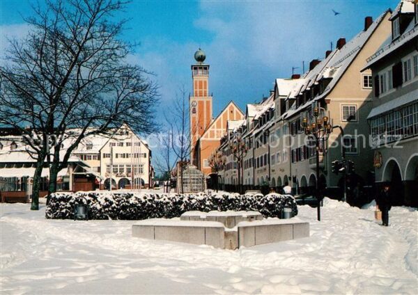 Freudenstadt Marktplatz Rathaus Winteraufnahme