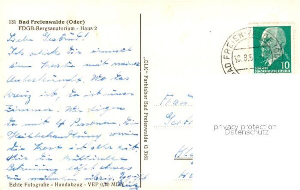 Bad Freienwalde FDGB Bergsanatorium Haus 2 – Bild 2