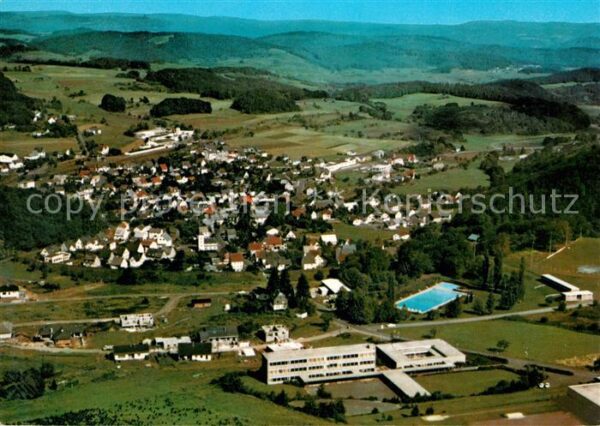 Schoenbach Dillkreis Erholungsort Fliegeraufnahme
