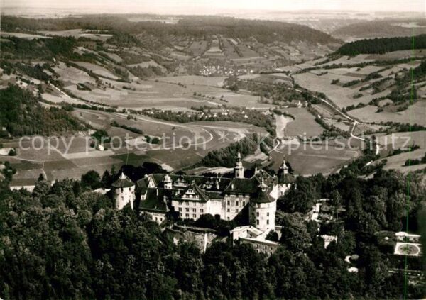 Langenburg Wuerttemberg Schloss Hohenloher Land Fliegeraufnahme