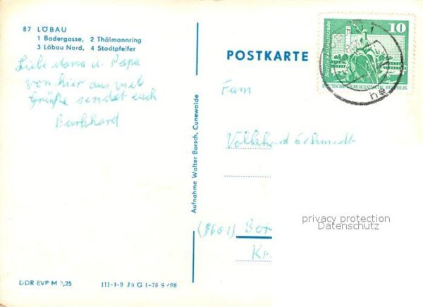 Loebau Sachsen Badergasse Thälmannring Löbau Nord Stad – Bild 2