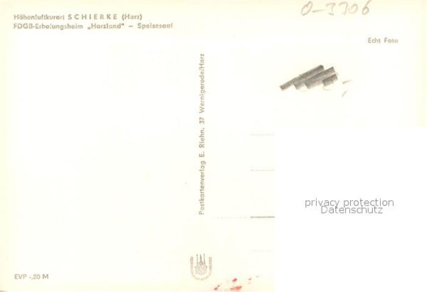 Schierke Harz FDGB Erholungsheim Harzland Speisesaal – Bild 2