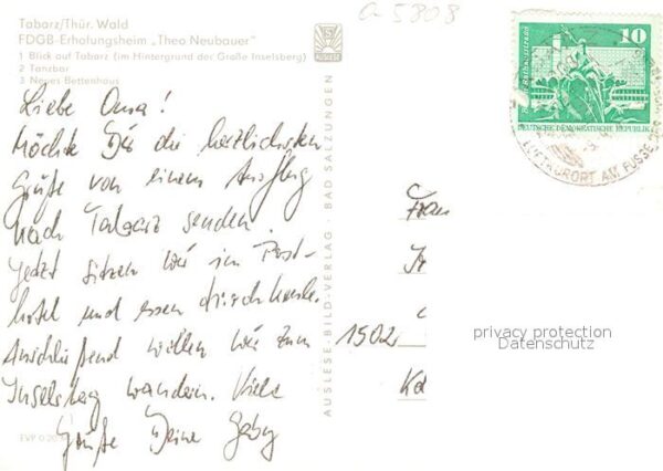 Tabarz FDGB Erholungsheim Theo Neubauer Tanzba – Bild 2