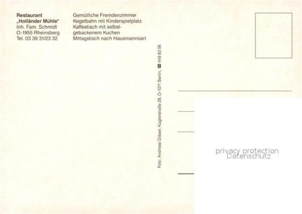 Rheinsberg Restaurant Holländer Mühle – Bild 2