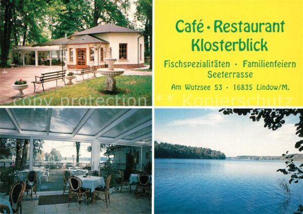 Lindow Mark Cafe Restaurant Klosterblick Panorama W