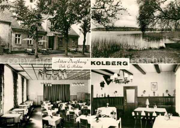 Kolberg Wolziger See Gaststätte Alter Dorfkrug Uferpartie am