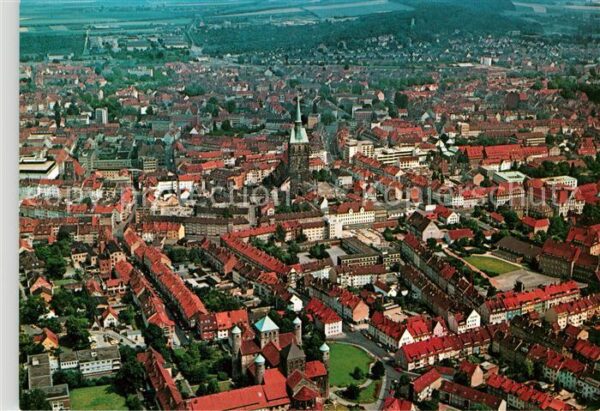 Hildesheim Gesamtansicht mit Michaeliskirche Flieg