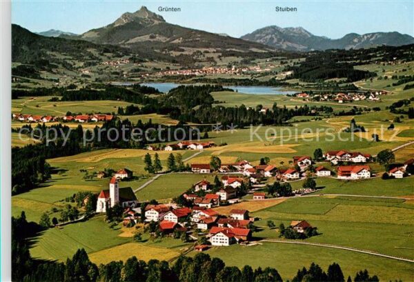 Maria Rain Allgaeu Fliegeraufnahme mit Grüntensee