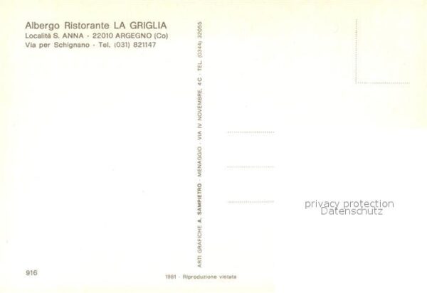 Argegno Albergo Ristorante La Griglia Terrasse – Bild 2