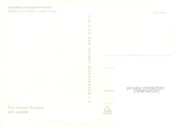Heringsdorf Ostseebad Usedom FDGB Erholungsheim Edgar Andre – Bild 2