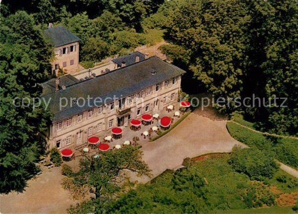 Auerbach Bergstrasse Cafe Hotel Herrenhaus Fliegeraufnahme
