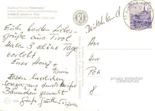 St Johann Tirol Gasthaus Pension Hinterkaiser Alpen – Bild 2