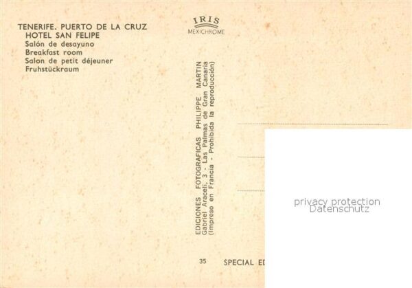 Puerto de la Cruz Hotel San Felipe Salon de desayuno – Bild 2