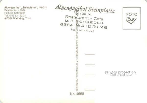 Waidring Tirol Alpengasthof Steinplatte – Bild 2