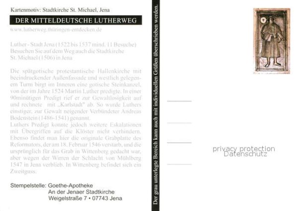 Jena Thueringen Goethe-Apotheke Stadtkirche – Bild 2