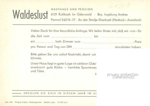 Kailbach Gasthaus Waldeslust – Bild 2