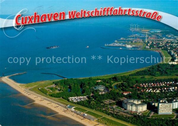 Cuxhaven Nordseebad Fliegeraufnahme Grimmershörner Bucht