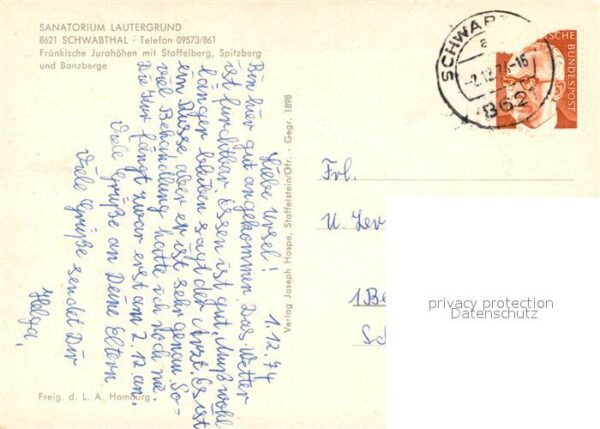 Schwabthal Sanatorium Lautergrund Fliegeraufnahme – Bild 2
