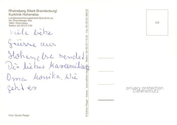 Rheinsberg Fliegeraufnahme Kurklinik Hohenelse – Bild 2