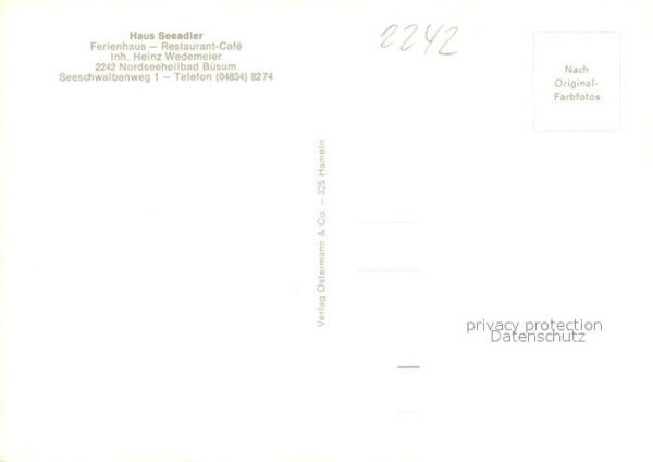 Buesum Nordseebad Haus Seeadler Ferienhaus Restaurant Caf – Bild 2