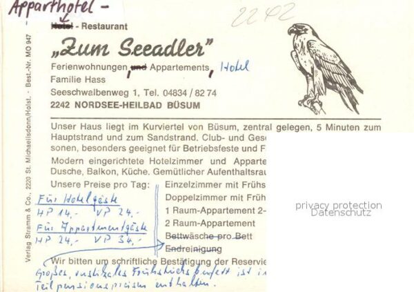 Buesum Nordseebad Apparthotel Restaurant Zum Seeadler – Bild 2