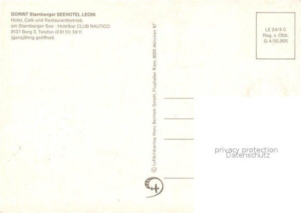Berg Starnberg Dorint Seehotel Leoni Fliegeraufnahme – Bild 2