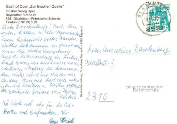 Glashuetten Oberfranken Gasthaus Opel – Bild 2