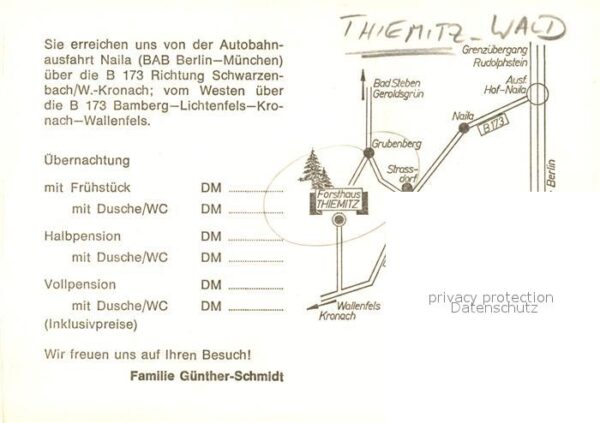 Thiemitz Wald Pension Zum Forsthaus Winterlandschaft – Bild 2