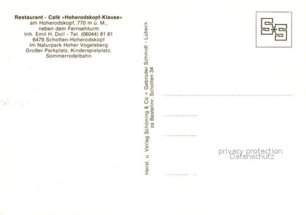 Hoherodskopf Restaurant Cafe Hoherodskopf Klause Sch – Bild 2