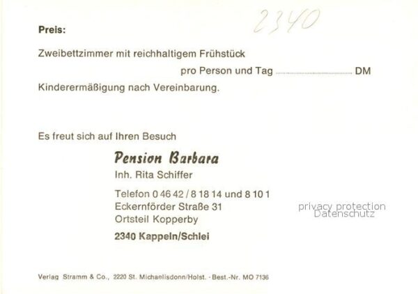 Kappeln Schlei Pension Barbara – Bild 2
