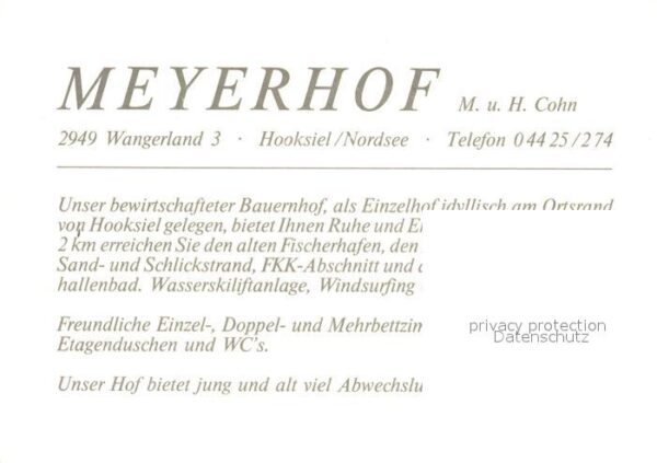 Hooksiel Nordseebad Meyerhof – Bild 2