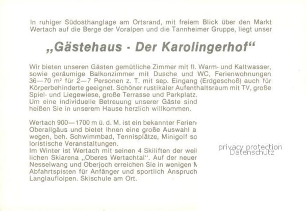 Wertach Gästehaus Karolingerhof – Bild 2