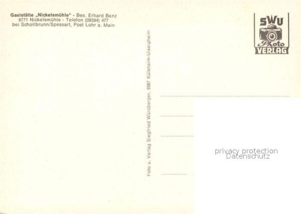 Schollbrunn Spessart Gaststätte nickelsmühle – Bild 2