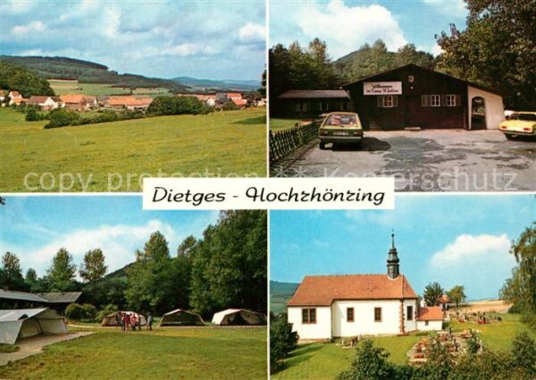 Dietges Campingplatz Sankt Justinus Kirche Pano