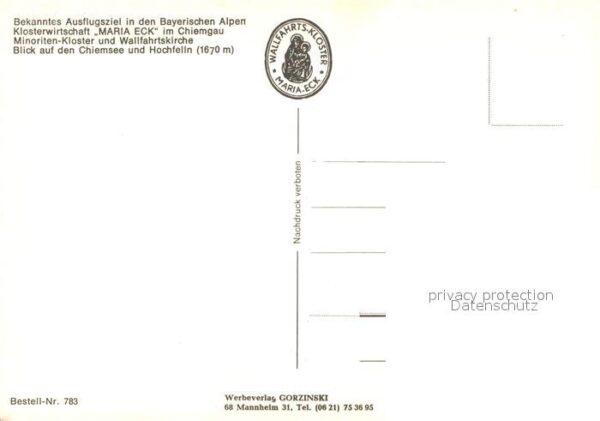 Chiemgau Klosterwirtschaft Maria Eck Minoriten K – Bild 2