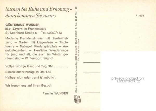 Zeyern Gästehaus Wuner – Bild 2