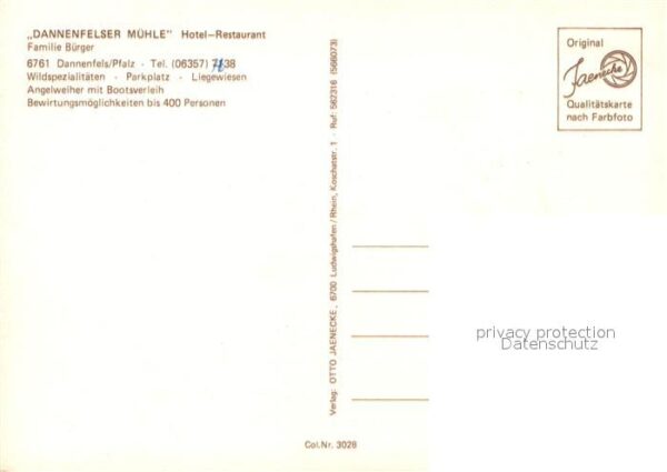 Dannenfels Dannenfelser Mühle Hotel Restaurant – Bild 2