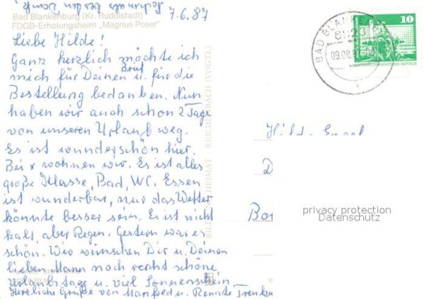 Bad Blankenburg Erholungsheim Magnus Poser – Bild 2