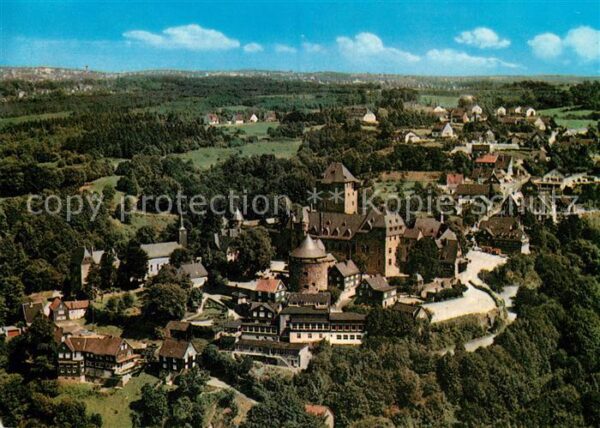 Schloss Burg Wupper Fliegeraufnahme