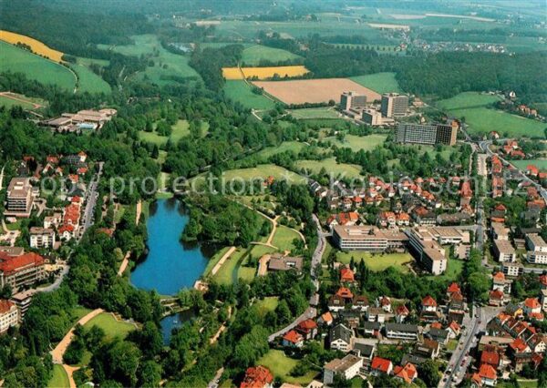Bad Salzuflen Fliegeraufnahme Kurpark Kurliniken