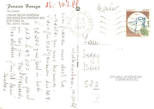 Selva Val Gardena Pension Bonega – Bild 2